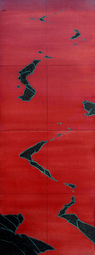 Suspension, 2009, Watercolor/Ink, 36x96 cm